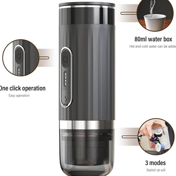 Portable Travel Wireless Coffee Maker CM-2088 15-20 Bar Espresso Machine - Picture 3 of 11